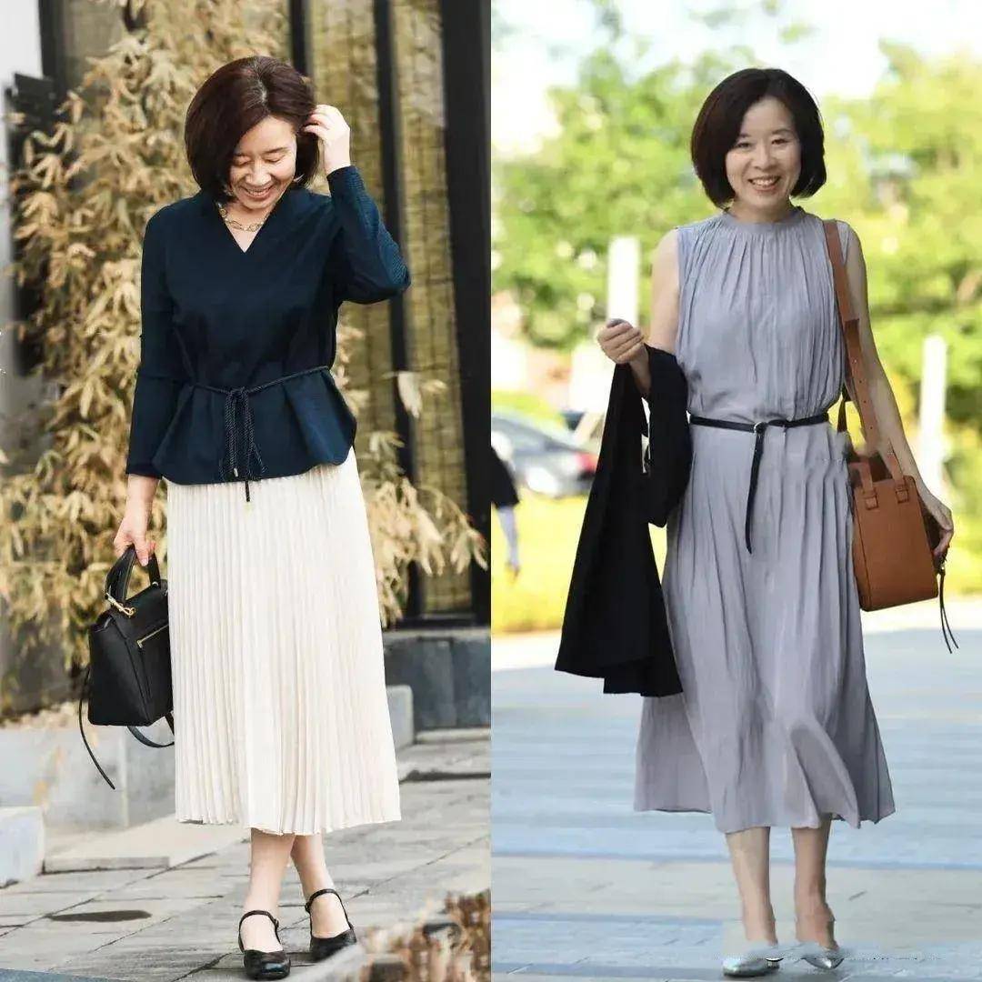 尽量不穿短裙、长裙更优雅得体谁穿谁美AG旗舰厅最新版四五十岁女人假期出门(图7)