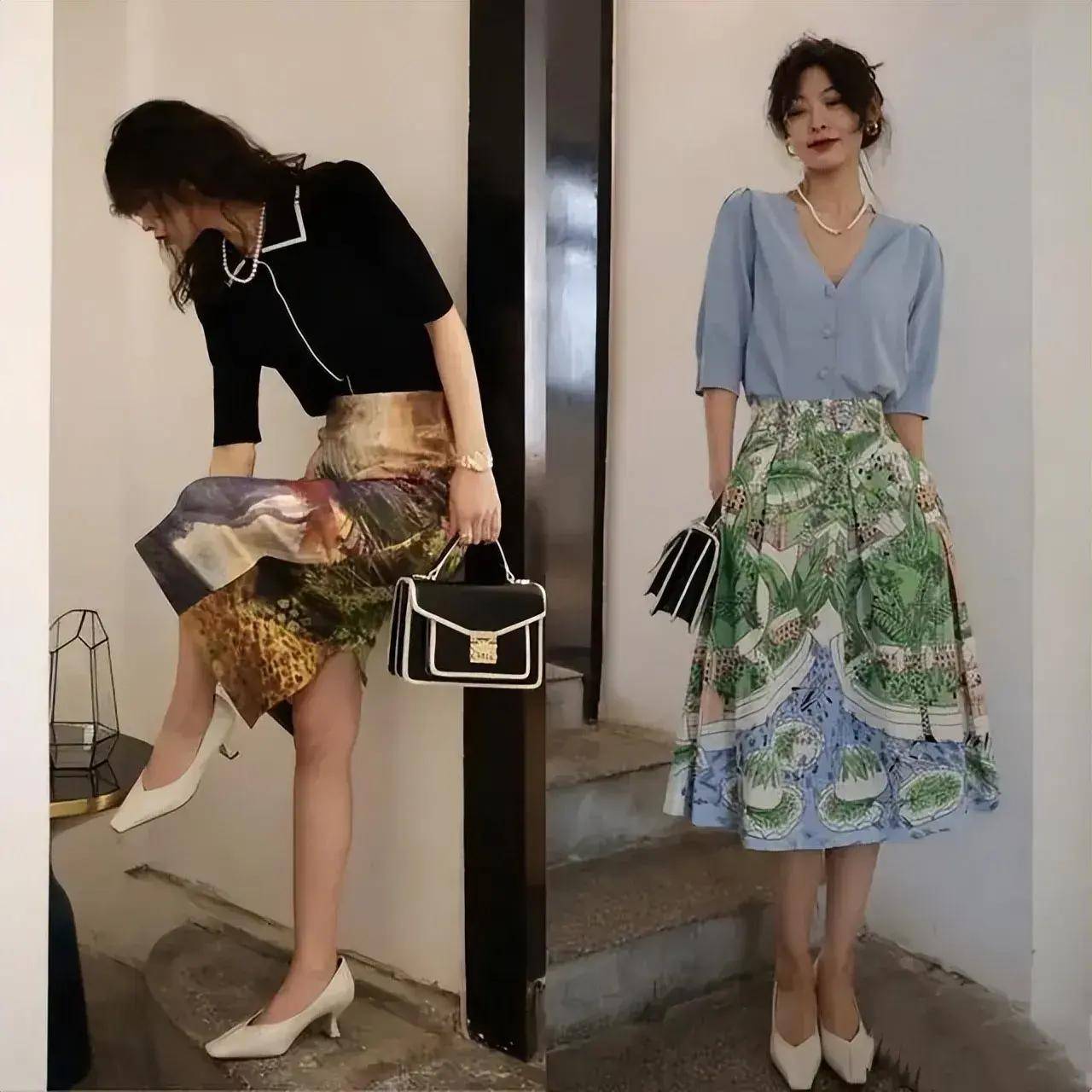 尽量不穿短裙、长裙更优雅得体谁穿谁美AG旗舰厅最新版四五十岁女人假期出门(图9)