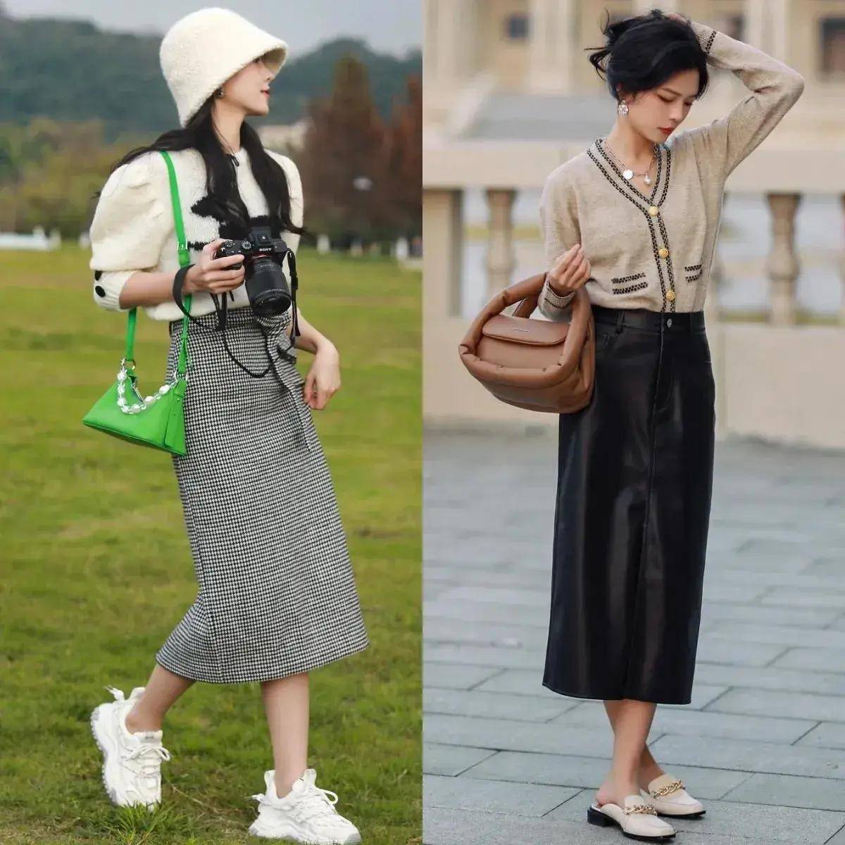 尽量不穿短裙、长裙更优雅得体谁穿谁美AG旗舰厅最新版四五十岁女人假期出门(图12)