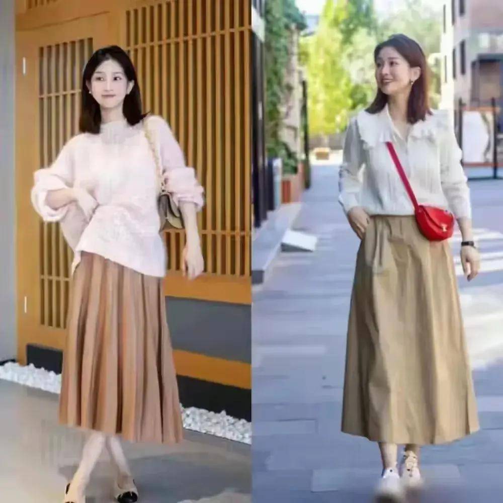 尽量不穿短裙、长裙更优雅得体谁穿谁美AG旗舰厅最新版四五十岁女人假期出门(图14)